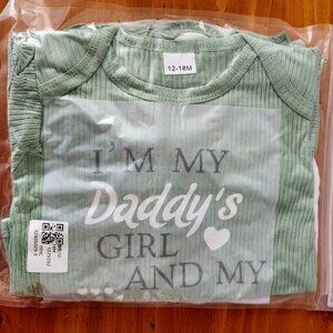 NWT 12-18m Daddy's Girl and Mommy's World Matching Set